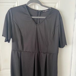 Black Scalloped Dress